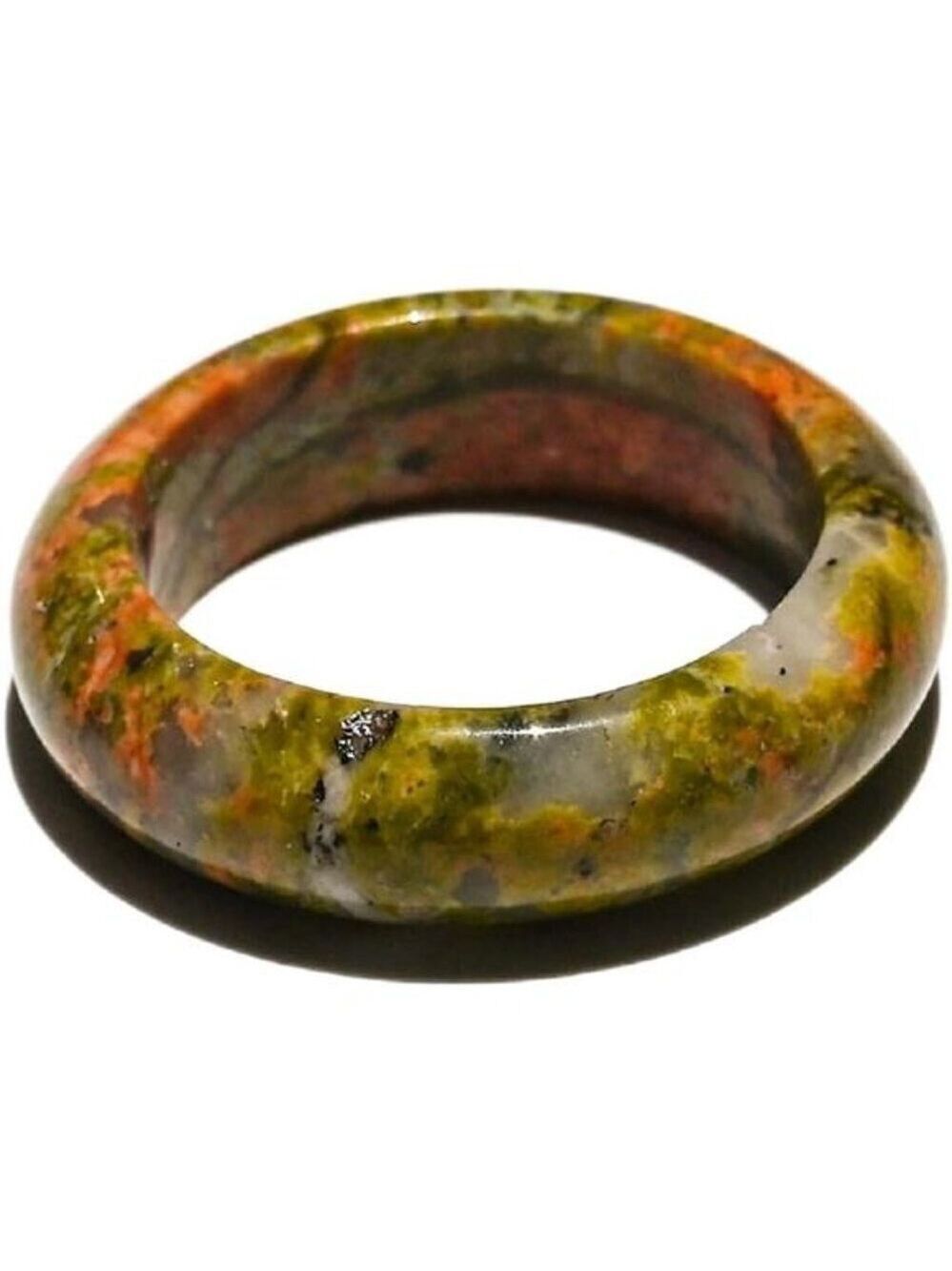 Natural Crystal Healing Agate Stone Ring Meditation Accessory for Men or Women